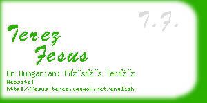 terez fesus business card